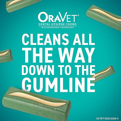 ORAVET Dental Chews for Dogs, Oral Care and Hygiene Chews (Large Dogs, Over 50 lbs.) Pink Pouch, 30 Count (Pack of 1)