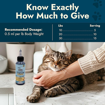Pet Vet Flavored Activated Charcoal Gel for Dogs & Cats (60ml Bottle), Dog First Aid Activated Charcoal, Absorbs Toxins, Supports Poisoning, Diarrhea & Gas Relief, Emergency Pet Dog Supplies (Beef)