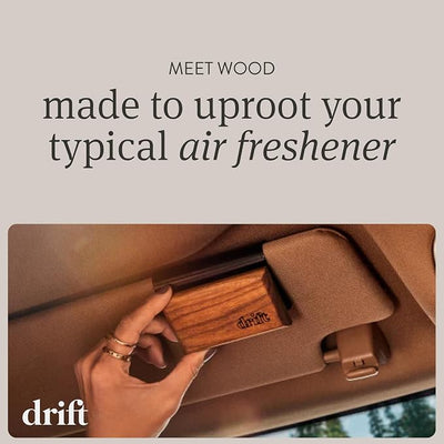 Drift Car Air Freshener - The Original Wood Air Freshener - Car Odor Eliminator - Long Lasting Scent - Metal Clip - Essential Oils - Clean Ingredients - Variety 3 Pack Starter Kit - CLIP INCLUDED