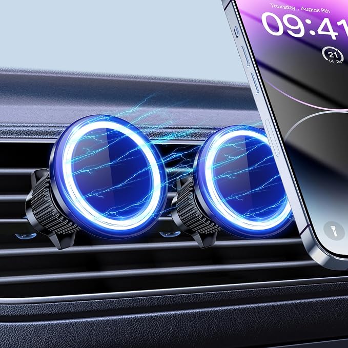 Magnetic Car Mount Charger 15W Magnetic Wireless Car Charger for iPhone 17 Accessories Magnetic Phone Holder for Car 3 in 1 Magnetic Car Mount for iPhone17Pro/16/15/14/13/12 Series Gifts for Men Women