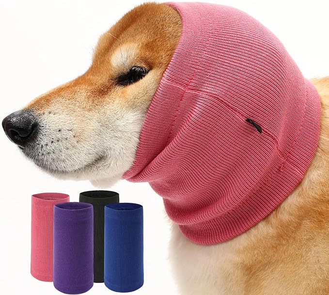 Dog Calming Hoodie Ear Muffs Noise Protection, Dog Hoodie Hematoma Ear Wrap, Ear Covers for Bath, Thunderstorms