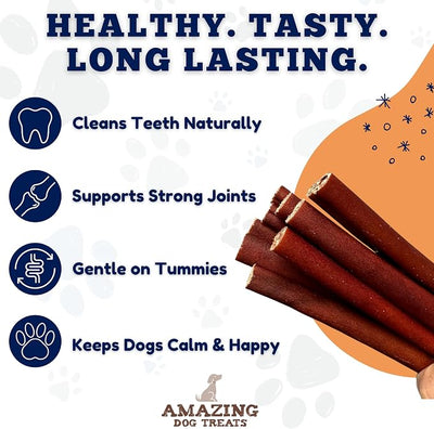 Amazing Dog Treats 12 Inch Collagen Stick - (10 Count)- Collagen Sticks for Dogs - No Hide Dog Bones