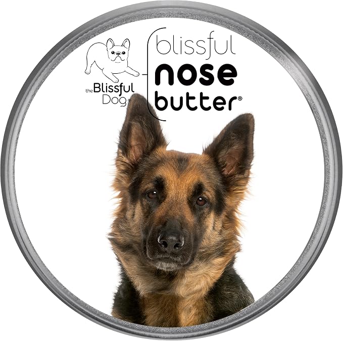 The Blissful Dog German Shepherd Nose Butter, Versatile Dog Nose Balm for Dry Nose, Handcrafted Nose Moisturizer, Easy-to-Apply Dog Essentials, Unscented, 2 oz.