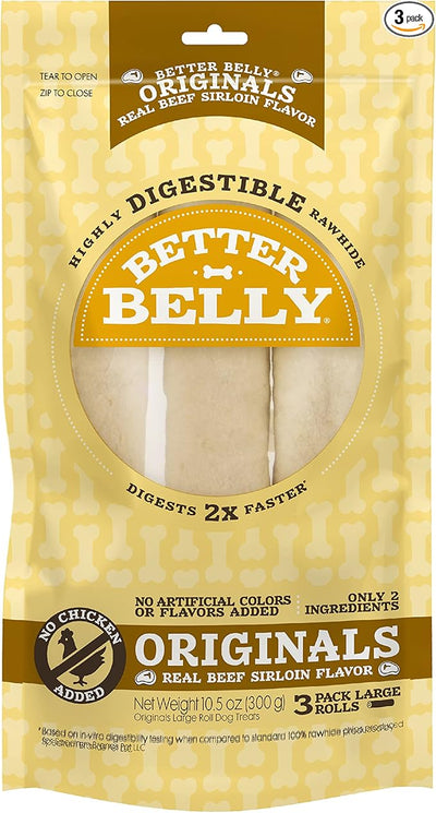 Better Belly Highly Digestible Rawhide Large Roll ChewS