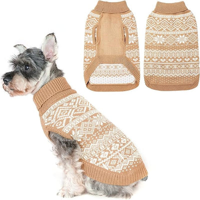 HOMIMP Dog Sweater Argyle - Warm Sweater Winter Clothes Puppy Soft Coat, Ugly Dog Sweater for Small Medium and Large Dogs, Pet Clothing Boy Girl