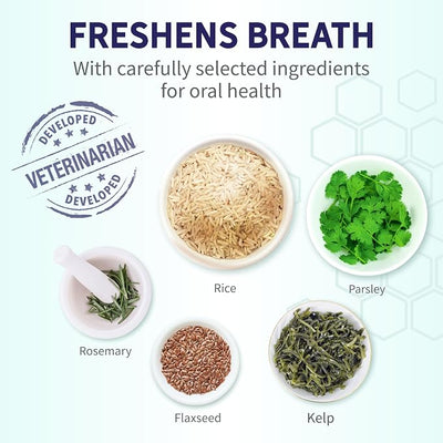 Health Extension Fresh Breath Dental Bones for Dogs, 8 Medium Bones, Freshens Breath, Cleans Teeth, Healthy Gums, Training or Reward, 6 oz Bag (Pack of 1)