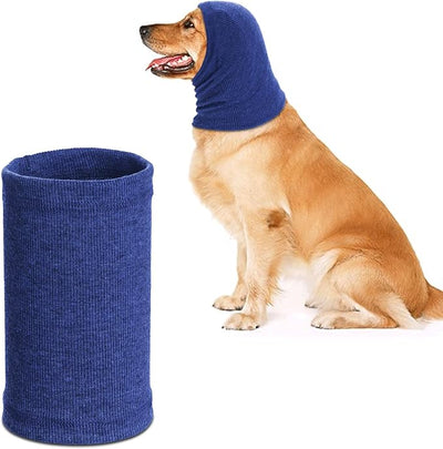 Quiet Ears for Dogs, Rbenxia 1 Piece Dog Ear Cover Hoodies Dog Ear Muffs Headband Noise Ear Protection Warm Winter Scarf (Blue, Small)