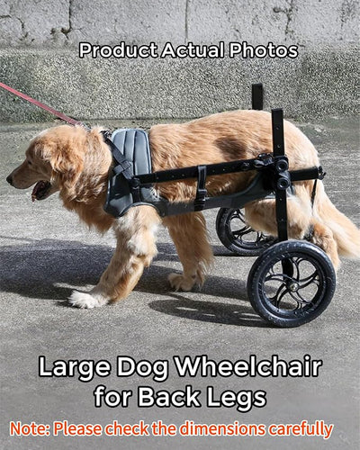 Adjustable Large Dog Wheelchair for Back Legs, Upgraded Wheel, Disabled Pets, Leg Brace, Mobility Aid for Large Pets, Hind Limb Rehabilitation, Older, Disabled (XXL(Chest 32.7-37.8in))