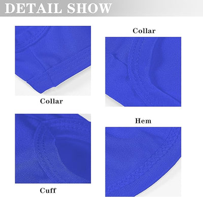 2 Pack Solid Color Dog Shirts – Lightweight, Breathable Pet T-Shirts, Durable Stretchy Clothes for Small to Large Dogs, Ideal for Everyday Wear & Holidays.Grey Blue X-Large