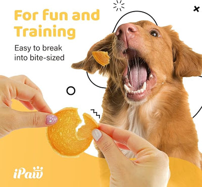 iPaw 5 Stock-Up Combo Chicken Chips Dog Treats for Puppy Training, SQF Certified Human Grade Dog Treat, Hypoallergenic, Easy to Digest (Chicken Chips), 5 Packs