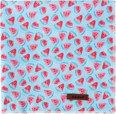 Summer Dog Bandanas Boy Fruit Watermelon Cotton Washable Comfortable Triangle Dog Scarf Adjustable Pet Bib Kerchief for Small Medium Large Dogs L