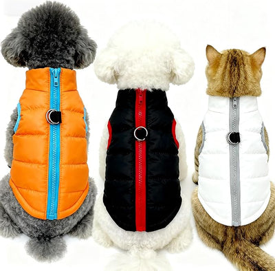 Winter Waterproof Windproof Vest Coat for Small Medium Dogs - Warm Jacket for Cold Weather (Not Suitable for Big Dogs) X-Black S