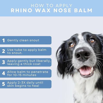 Rhino Wax - Dog Nose Balm for Dogs or Cats - Natural Snout Soother (2oz Tube) - Healing Dry, Cracked, Irritated Noses - Also Works Great on Cats - Natural Ingredients - Lick-Safe - Made in USA