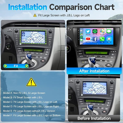 Leadfan Car Radio for Toyota Prius 2010 2011 2012 2013 2014 2015 Stereo with Wireless CarPlay Android Auto, 9'' Touch Screen Compatible with JBL & Big Screen BT WiFi GPS Navi Backup Camera MIC