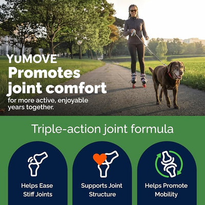 YuMOVE Senior Dog Joint Supplement, Advanced Vet Strength with ActivEase Green Lipped Mussel - Glucosamine for Dogs, Hyaluronic Acid & Omega 3, Senior Joint Support (Advanced Strength, 120ct Chew)