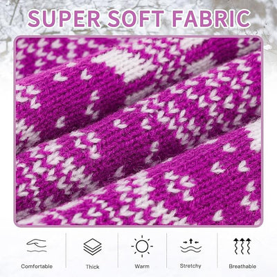 HOMIMP Dog Sweater Argyle - Warm Winter Clothes Puppy Soft Coat, Ugly Dog Sweater for Small Medium and Large Dogs, Pet Clothing Boy Girl, Purple 2XL