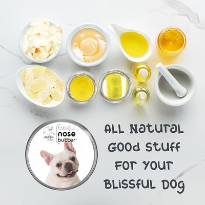 The Blissful Dog Cream French Bulldog Nose Butter, Versatile Dog Nose Balm for Dry Nose, Handcrafted Nose Moisturizer, Easy-to-Apply Dog Essentials, Unscented, 4 oz.