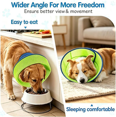 Upgrade Soft Dog Cone Collar Alternative,Adjustable Elizabethan Collar for S/M/L Dogs,Comfy Recovery Cone to Stop Licking After Surgery,Comfortable Dog Donut Collar for Neuter Recovery