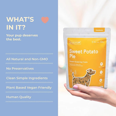 Sweet Potato Dog Treats Organic Ingredients Grain Free Non-GMO Highly Digestible Dog Biscuits Made in USA (8oz)
