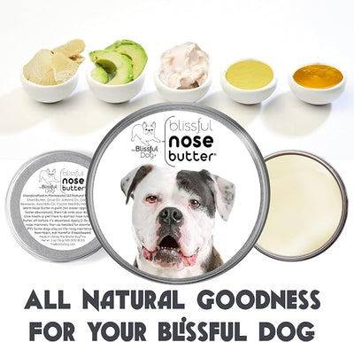 The Blissful Dog American Bulldog Nose Butter, Versatile Dog Nose Balm for Dry Nose, Handcrafted Nose Moisturizer, Easy-to-Apply Dog Essentials, Unscented, 2 oz.