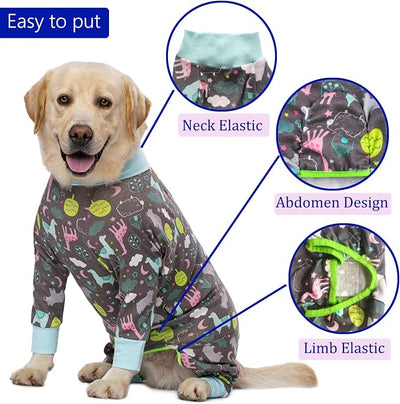 kzrfojy Dog Recovery Suit for Dogs After Surgery Female Male Medium Large Dog Neuter Spay Onesie for Shedding Prevent Licking Surgical Wound Dog Cone Alternative