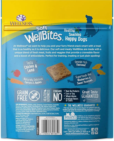 Wellness Soft WellBites Variety Pack, 6 Ounces Each, Chicken & Venison, Turkey & Duck, Chicken & Lamb, Grain-Free Dog Treats
