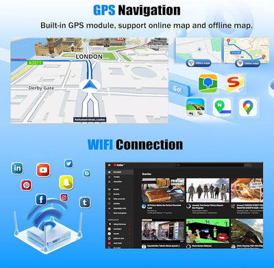 Android 13 Car Stereo Radio for Buick Enclave 2008-2012 with Wireless CarPlay & Android Auto, 8" IPS Touch Carplay Screen for Car, Bluetooth/WiFi/GPS/SWC/Mirror Link/Split Screen 2+32G
