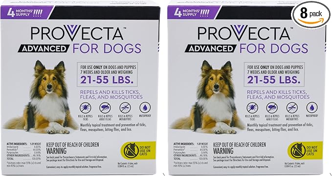 Provecta 4 Doses Advanced for Dogs, Large/21-55 lb (Pack of 2)
