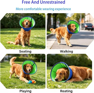 Upgrade Soft Dog Cone Collar Alternative,Adjustable Elizabethan Collar for S/M/L Dogs,Comfy Recovery Cone to Stop Licking After Surgery,Comfortable Dog Donut Collar for Neuter Recovery
