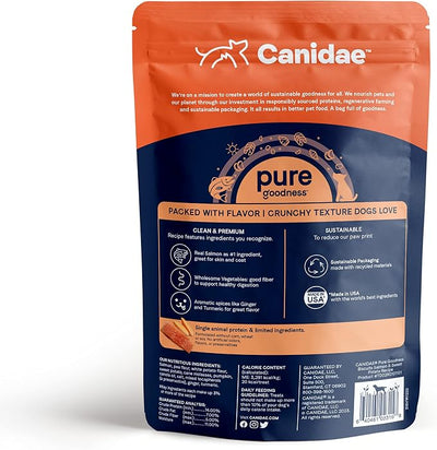 Canidae Pure Dog Treat Biscuits - Healthy & Nutrient Rich Dog Treats - Grain-Free Limited Ingredient Formula - Soy-Free - Crunchy Texture - Easy-Snap Design - 11 oz - Salmon & Sweet Potato