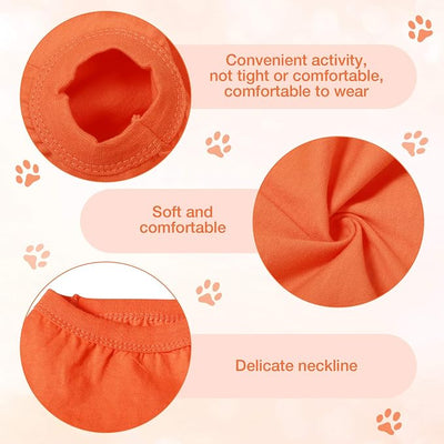 8 Pcs Winter Dog Shirts Pet Puppy Blank Clothes Soft Dog T-Shirt Breathable Plain Male Female Pet Shirts Cotton Puppy Clothes Outfit for Most Cats for Holiday Valentine's Day Outfit(S)