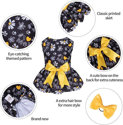 CuteBone Dog Mesh Dress Puppy Sundress Pet Outfit Summer Fashion for Small Dogs Girl Cat Clothes BF13S