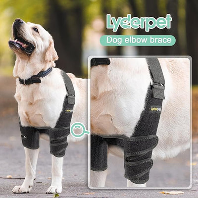 Dog Elbow Protector Brace for Canine Pads Elbow&Shoulder Support Callus, Hygroma, Dysplasia, Arthritis, Dislocation, Pressure Sores, with Metal Splints Wrap Both Left and Right Front Legs