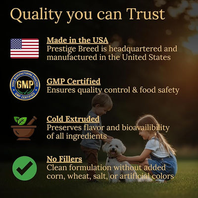 Bichon Frise Multivitamins, 90 Count, Made in the USA with Real Bacon.