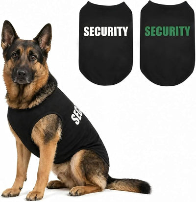 Upgraded Dog Security Shirt Vest for Puppy, Cat, and Dog, Cotton Technical Fabric with Fluorescent Printing, Large Medium Small E7XL, Black