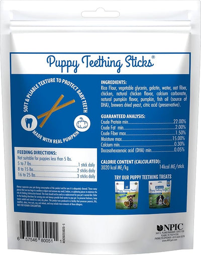 N-Bone Puppy Teething Sticks Pumpkin Flavor, 3.74-oz Bag