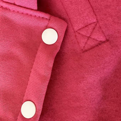 Izefia Dog Hoodie Clothes with Pocket 4 Legs Jumpsuit Fleece Sweater Winter Sweat Shirt Warm Cotton Hoodies for Small Dog Medium Large Cat Magenta M