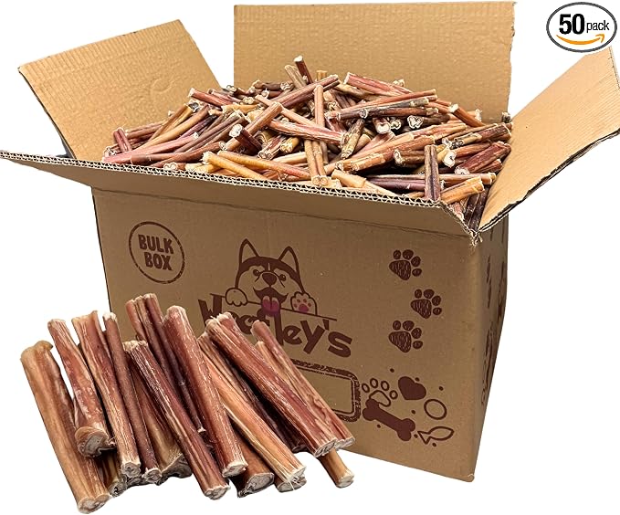 Woofley's 4-5" Bulk Bully Sticks - (50 Count) - Bully Sticks for Dogs - Long Lasting Dog Chews