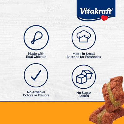 Vitakraft Meaty Morsels Treats for Dogs - Chicken with Chicken Sausage - Super Soft Dog Treats for Training - Two Layers of Gently Oven-Baked Meaty Goodness