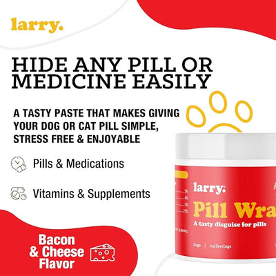 Cheese & Bacon Pill Wrap for Dogs - Pet Pill Paste - Hide Dog Medication Pockets - Dog Treats for Medicine Hide Pill - 59 Servings - 8 oz - Made in USA
