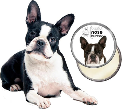The Blissful Dog Boston Terrier Nose Butter, Versatile Dog Nose Balm for Dry Nose, Handcrafted Nose Moisturizer, Easy-to-Apply Dog Essentials, Unscented, 4 oz.