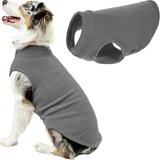 Gooby - Stretch Fleece Vest, Pullover Fleece Vest Jacket Sweater for Dogs, Gray, 3X-Large Length (20.5")