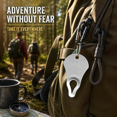 The Original Tick Key - Tick Detaching Device - Portable, Safe and Highly Effective Tick Detaching Tool (Silver)