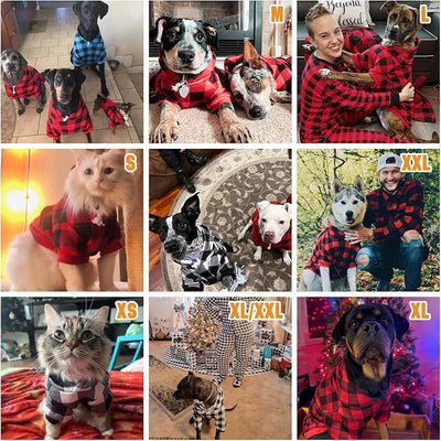 KOOLTAIL Plaid Dog Hoodie Pet Clothes Sweaters with Hat