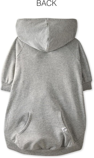 Pet Passion Rocky – The Original Lightweight Hooded Tee 100% Organic Cotton Dog Hoodie Pet Coat Sweater for All Sized Dogs, Heather Grey, X-Small (5-12 lbs)
