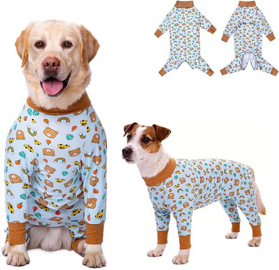 Dog Recovery Suit After Surgery Female Male, Medium Large Dog Neuter Shirt Cone Alternatives Prevent Licking Surgical Onesies (Brea, XL)