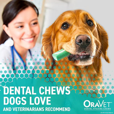OraVet Dental Hygiene Chews for Small Dogs, Oral Care with Delmopinol, Vanilla Flavor, 14 Count (Pack of 2)