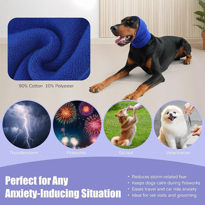 Dog & Cat Calming Hoodie - Anxiety Relief Ear Protector, Noise-Canceling Head Cover for Grooming, Bath, Force Drying, Thunder & Fireworks