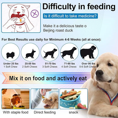 Dog Allergy Relief Chews, Dog Allergy Chews (150 Count), Itch Relief for Dogs, Omega 3 Fish Oil + Pumpkin Enzymes + DHA for Dogs, Anti Hot Spots + Seasonal Allergies, Skin & Coat Immune Health