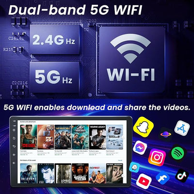 4 + 64G ROM Android 15 Car Radio for 2012-2016 Chevy Aveo Sonic: 9" QLED HD IPS Touchscreen Stereo, Wireless Carplay Android Auto 5G WiFi GPS FM 1080P Backup Camera SWC Bluetooth Voice Control